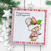 Fairy Bella Christmas bear - printable stamp craft card making digital stamp download