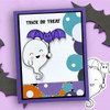 Ghastly Ghost Halloween printable digital stamp craft card making scrapbooking sticker