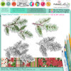 Poinsettia Wreath - printable craft card making digital downloads