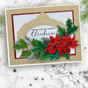 Poinsettia Wreath - printable craft card making digital downloads