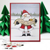 Santa Merry Christmas banner - Christmas cute printable digital stamp for card making, craft, scrapbooking, printable stickers