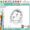 Pickles Hedgehog cupcake - Christmas cute printable digital stamp for card making, craft, scrapbooking, printable stickers