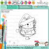 Pickles Hedgehog jumper sweater - Christmas cute printable digital stamp for card making, craft, scrapbooking, printable stickers