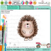 Pickles Hedgehog - Christmas cute colour clipart printable digital stamp for card making, craft, scrapbooking, printable stickers