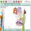 Bluebell Flower Fairy Winnie Daisy printable clipart, card making crafts scrapbooking sticker.