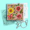 Daisy Dragonfly Card making Craft clear Stamps - Botanical Bliss