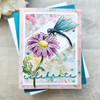 Daisy Dragonfly Card making Craft clear Stamps - Botanical Bliss
