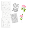 Radiant Roses Colour & Create Layering Stencils for Card making Crafts
