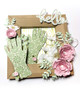 Green Fingers 64 piece chipboard craft embellishment pack. Chipboard wood craft set – wooden blanks shapes craft kit to decorate