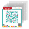 Christmas Vintage Poinsettia Wreath craft stamps, outline dies and layering stencil bundle for crafts and card making