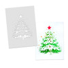 Christmas Tree Emboss-ink stencil for card making, crafts, scrapbooking.