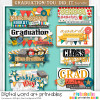 Graduation school student Big Kahuna bundle - Digital Stamps and Printable Clipart Pack for Card Making, Scrapbooking and Junk Journaling.