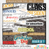 Graduation school student Big Kahuna bundle - Digital Stamps and Printable Clipart Pack for Card Making, Scrapbooking and Junk Journaling.