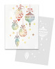 Beautiful Baubles A5/6 x 8" Emboss-ink Stencil - card making, crafts, scrapbooking.