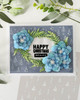 Cute Christmas Trees 6 x 6" Emboss-ink Stencil - card making, crafts, scrapbooking.