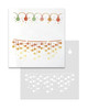 Cute Twinkling Christmas 6 x 6" Emboss-ink Stencil TRIO - card making, crafts, scrapbooking.