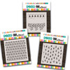 Cute Twinkling Christmas 6 x 6" Emboss-ink Stencil TRIO - card making, crafts, scrapbooking.