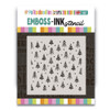 Cute Twinkling Christmas 6 x 6" Emboss-ink Stencil TRIO - card making, crafts, scrapbooking.