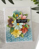 Poinsettia Dot 2 layering stencils 6 x 6" Emboss-ink Stencil - card making, crafts, scrapbooking.
