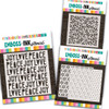 Christmas Joy Emboss-ink Stencil TRIO - card making, crafts, scrapbooking.