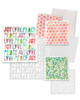 Christmas Joy Emboss-ink Stencil TRIO - card making, crafts, scrapbooking.