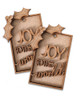 Layered MDF Santa Ornaments & Joy Tags – 4 Pcs Christmas Craft Wood blanks Set. Layered Tags/Ornaments/baubles - MDF wood blanks, plaques and decorations for card making, crafts, scrapbooking.