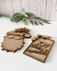 Layered MDF Santa Ornaments & Joy Tags – 4 Pcs Christmas Craft Wood blanks Set. Layered Tags/Ornaments/baubles - MDF wood blanks, plaques and decorations for card making, crafts, scrapbooking.