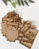 Layered MDF Santa Ornaments & Joy Tags – 4 Pcs Christmas Craft Wood blanks Set. Layered Tags/Ornaments/baubles - MDF wood blanks, plaques and decorations for card making, crafts, scrapbooking.