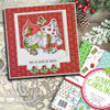 Gnome Tinsel Tangle clear stamps - buy one get one free - for card making, crafts, scrapbooking.