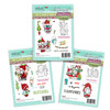 Gnome Tis the Season Christmas stamp bundle – 3 clear stamp sets for card making, crafts and scrapbooking.