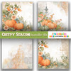 Creepy Autumn Halloween papers 4b- digital printable papers Halloween Fall - Card Making, Scrapbooking, Junk Journal, svg, stickers