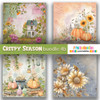 Creepy Autumn Halloween papers 4b- digital printable papers Halloween Fall - Card Making, Scrapbooking, Junk Journal, svg, stickers
