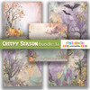 Creepy Autumn Halloween papers 3a - digital printable papers Halloween Fall - Card Making, Scrapbooking, Junk Journal, svg, stickers