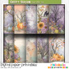 Creepy Autumn Halloween papers 3a - digital printable papers Halloween Fall - Card Making, Scrapbooking, Junk Journal, svg, stickers