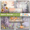 Creepy Autumn Halloween papers 3a - digital printable papers Halloween Fall - Card Making, Scrapbooking, Junk Journal, svg, stickers