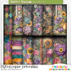 Creepy Autumn Halloween papers 2b - digital printable papers Halloween Fall - Card Making, Scrapbooking, Junk Journal, svg, stickers