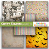 Creepy Autumn Halloween papers 1c - digital printable papers Halloween Fall - Card Making, Scrapbooking, Junk Journal, svg, stickers