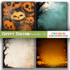Creepy Autumn Halloween papers 1b - digital printable papers Halloween Fall - Card Making, Scrapbooking, Junk Journal, svg, stickers