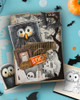 Creepy Creatures Cute and Creepy Bundle - 13 Halloween Fall Autumn craft digital stamps featuring witches with broomsticks, including cute and creepy owls and bats for card making, scrapbooking, junk journal, svg, and stickers.
