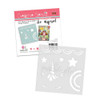 Believe in Angels Forever Angel – 3D Mixed Media Craft kit - Stamps, stencil & MDF BUNDLE, a craft kit with a stencil design of stars, rainbow, unicorn, and angel motifs for creative mixed media projects.