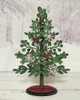 MDF Floral Christmas Tree MDF Wood Blank Craft Kit – Christmas Holiday Home Décor, decorative wooden Christmas tree with white snowflakes and red berries, perfect for holiday home decoration and DIY craft projects.