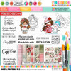 Mabel Snowman Friends Christmas Holiday printable bundle - for Card Making, Scrapbooking, Junk Journal, svg, craft stickers & planners.