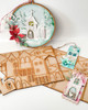 MDF houses embellishments pack - Wood Blank Craft Kit, Home Décor