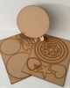 Embroidery hoops & easels chipboard/MDF - Wood Blank Craft Kit, Home Décor