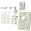 Mixed Flowers Beautiful Anemone Flowers A4 Chipboard Embellishment Sheet – Mixed Flowers, craft flower embellishments with layered flower images and die-cut floral designs for scrapbooking and card making.