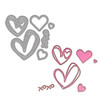 Scribble Heart dies – craft, card making scrapbooking cutter dies