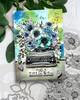 Just a Little Note Clear Stamp Set – Floral Typewriter Stamp for Card Making and Crafts.