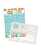 Pencils and Scribble stencil A5/6 x 8" - Card making craft supplies, scrapbooking