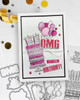 OMG Birthday Matchables outline dies A6/4x6" - Card making, craft supplies, scrapbooking