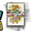 One of a Kind bundle - Clear Stamps and Stencils for mixed media card making craft